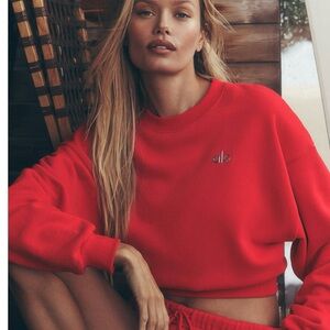 ALO Yoga Women's Bold Red Sweatshirt